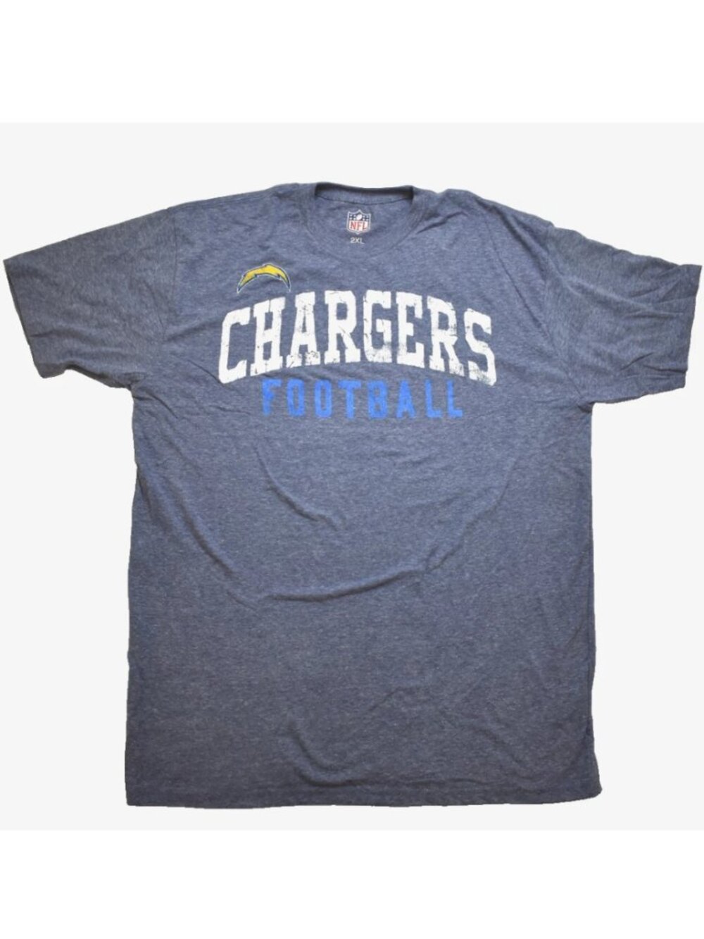 NFL Los Angeles Chargers Football Mens Heather Blue Shirt New 2XL